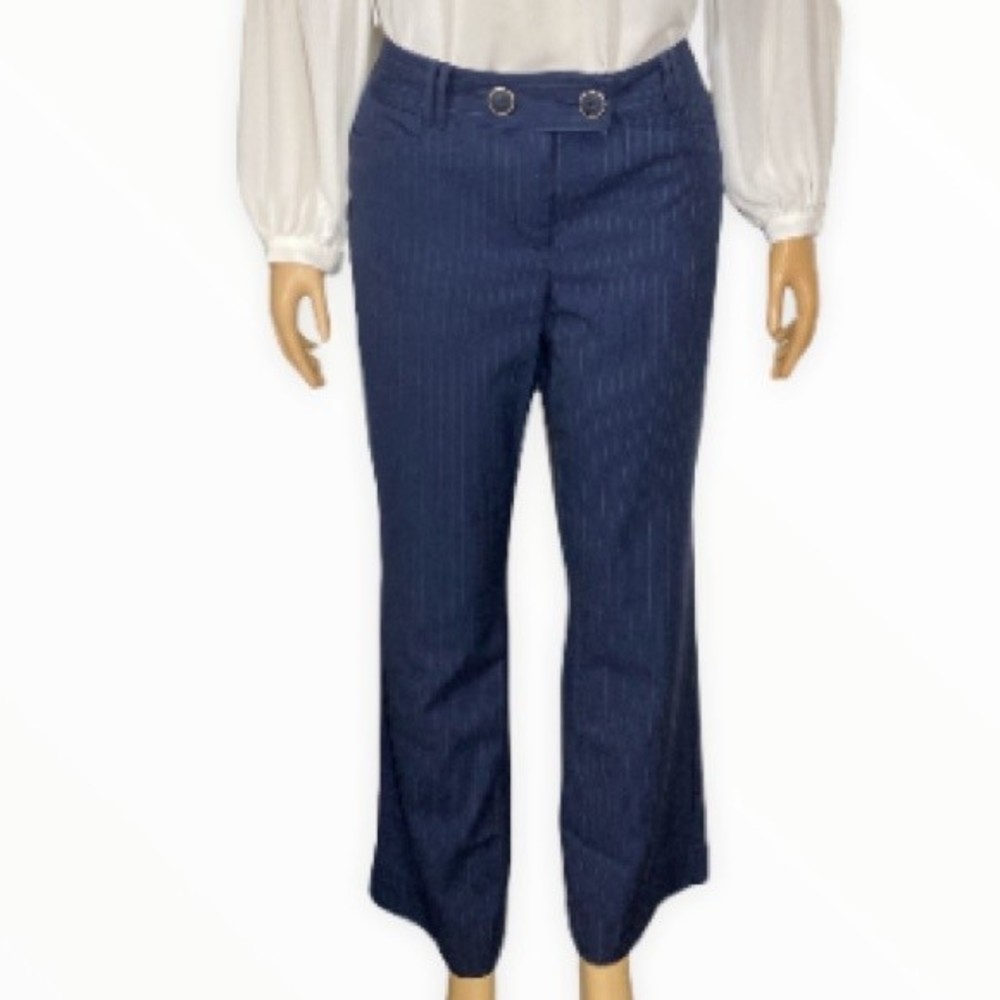 Vintage Y2K Tommy Hilfiger The Reade Pant Pinstriped Blue mid rise size 10